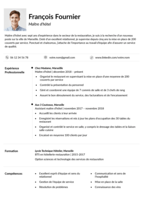 Le modèle CV LibreOffice Montmartre en graphite