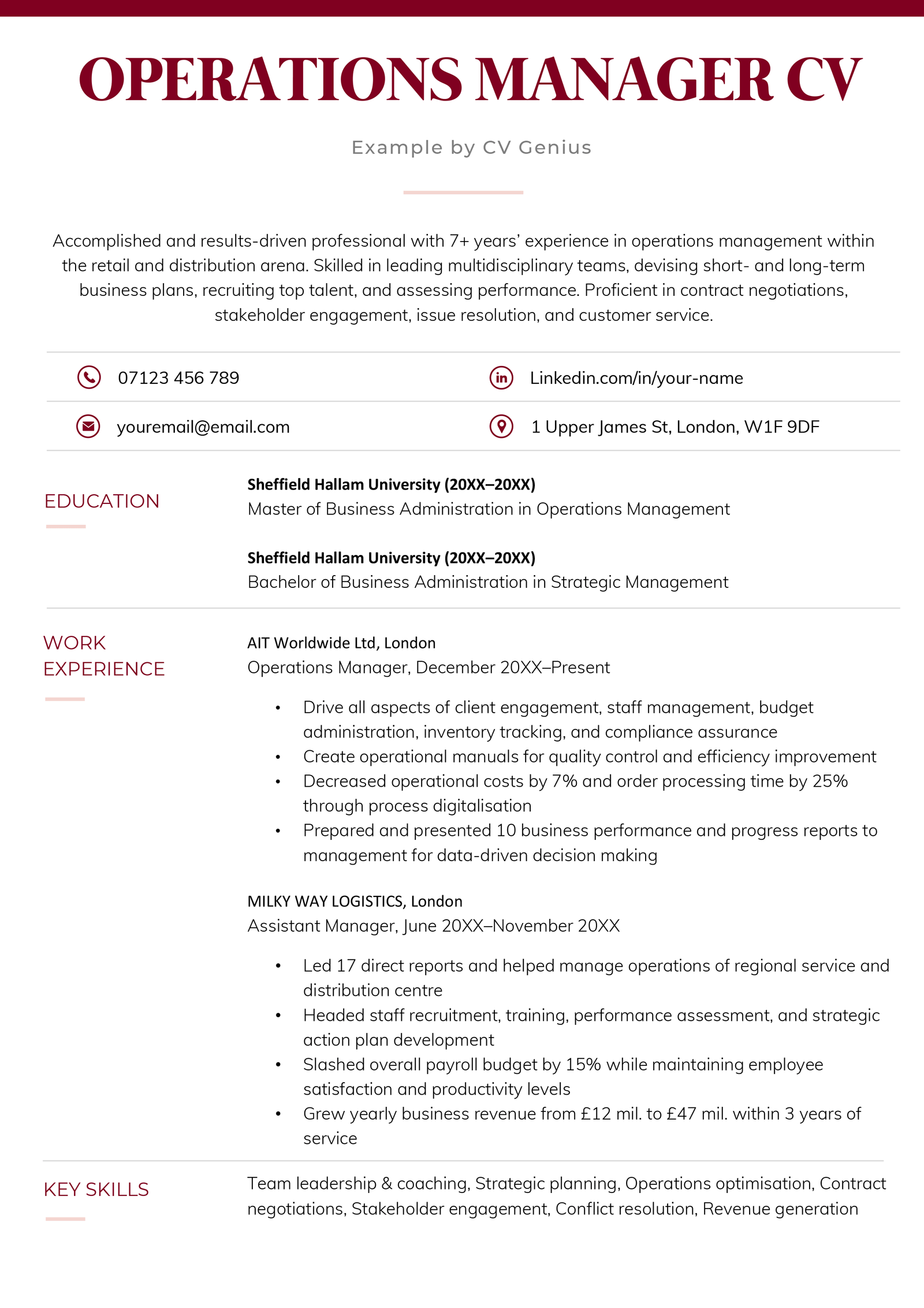 operations-manager-cv-example-writing-tips