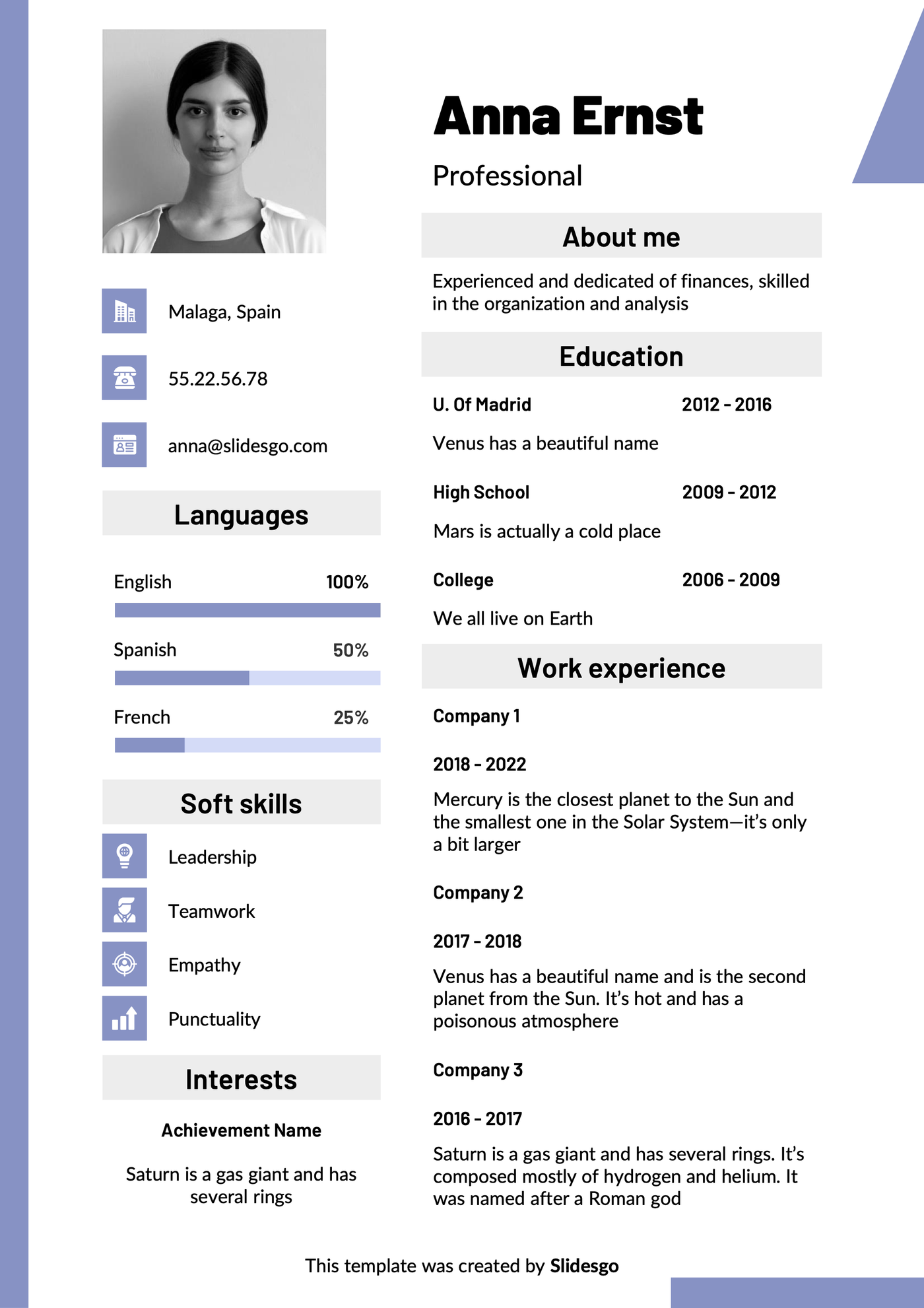 The first page of the 