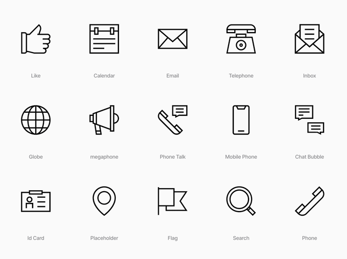 Examples of Reshot's CV icons