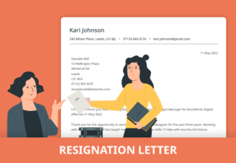 An example of a resignation letter