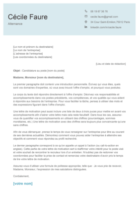 Modèle Lettre de Motivation Roussillon Azur
