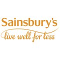 The orange logo of Sainsbury's, a British company that operates the UK's second largest chain of supermarkets.