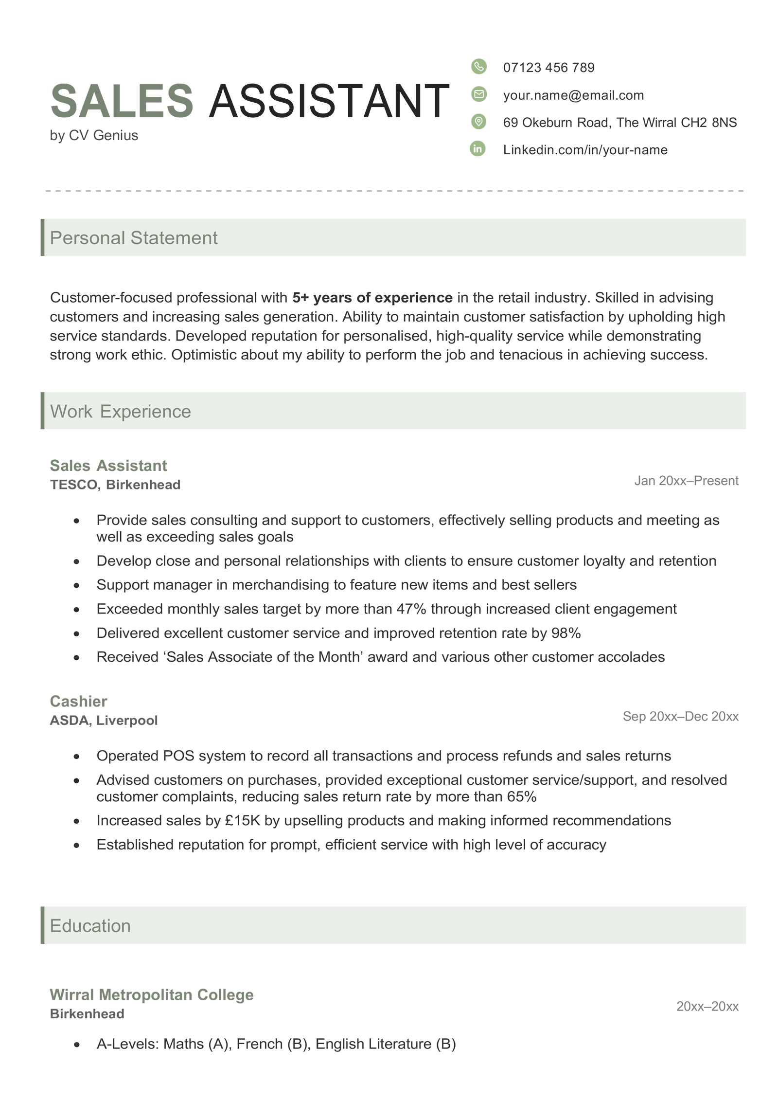 sales-assistant-cv-example-how-to-write