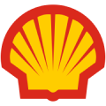 The logo of Shell, a British multinational oil and gas company.