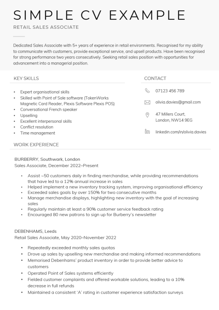 148+ CV Examples for UK Jobs in 2023 [Free Downloads]