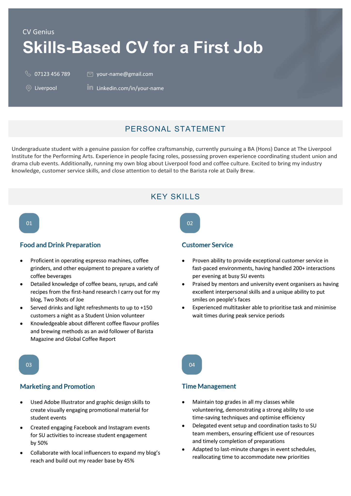 3 Great CV Examples for Your First Job