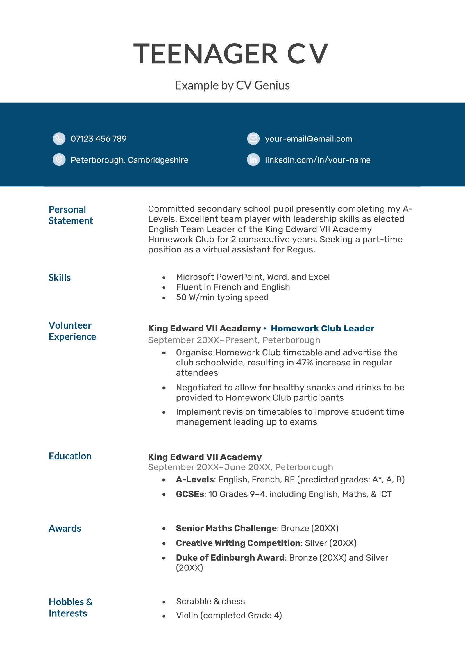 teenager-cv-template-writing-guide