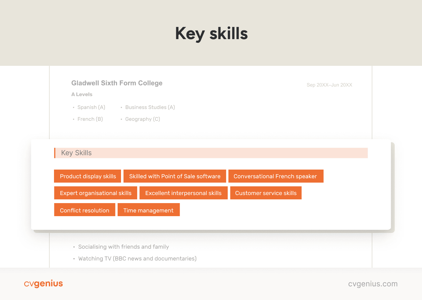 What to include on a CV (Skills Section)